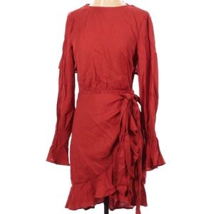 Vestique backless wrap dress